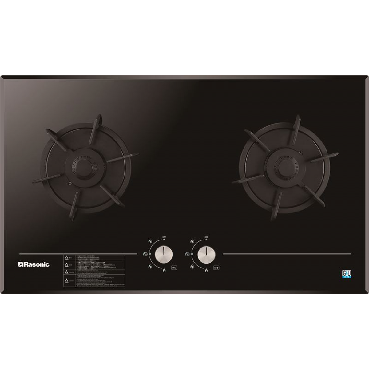 Rasonic 樂信 RG-H261-TG 雙頭嵌入式煤氣煮食爐 (1級能源標籤/4.5kW特強火力)